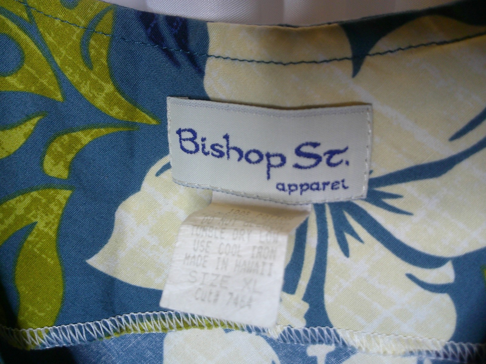 Bishop St Hawaiian Tropical Tank Top Dress Womens XL Cotton Hibiscus Floral