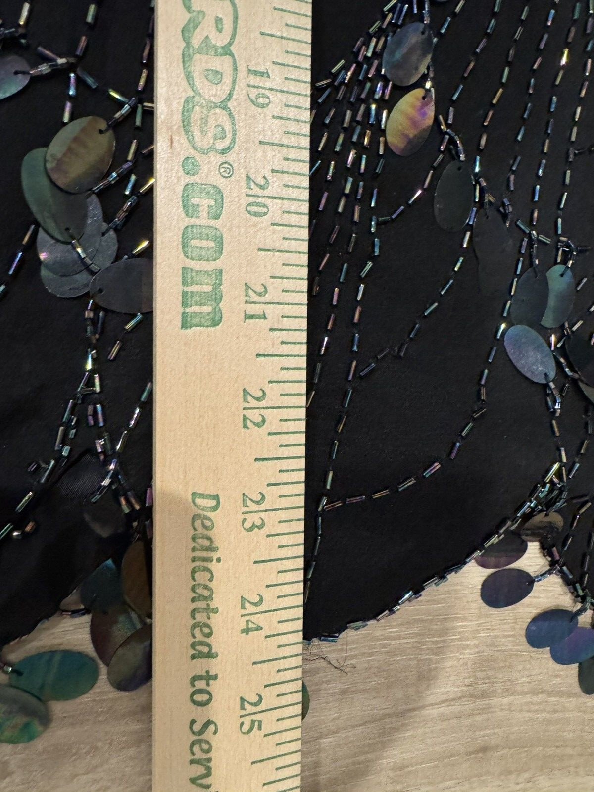 VTG Black Silk Beaded SHO MAX Iridescent Party Formal Top Women’s L Dressy 80’s