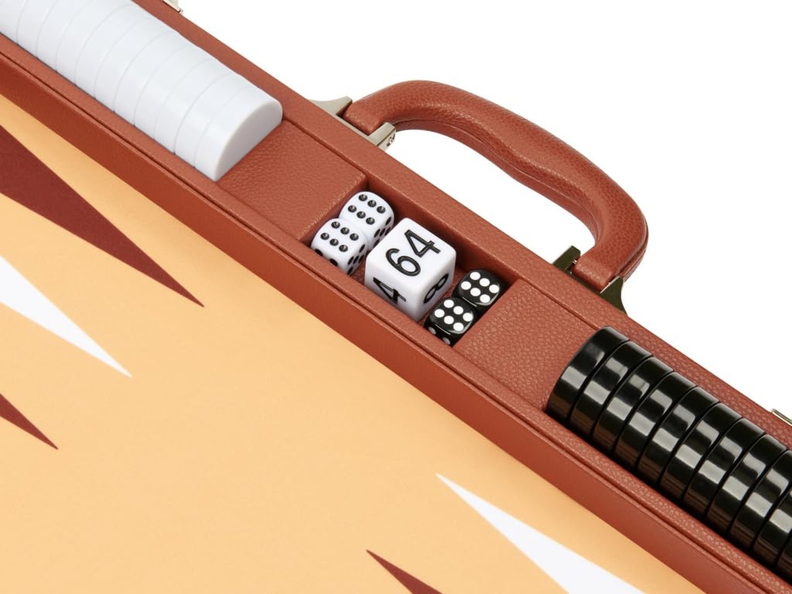 Silverman & Co. 19-inch Premium Backgammon Set – Desert Brown Board