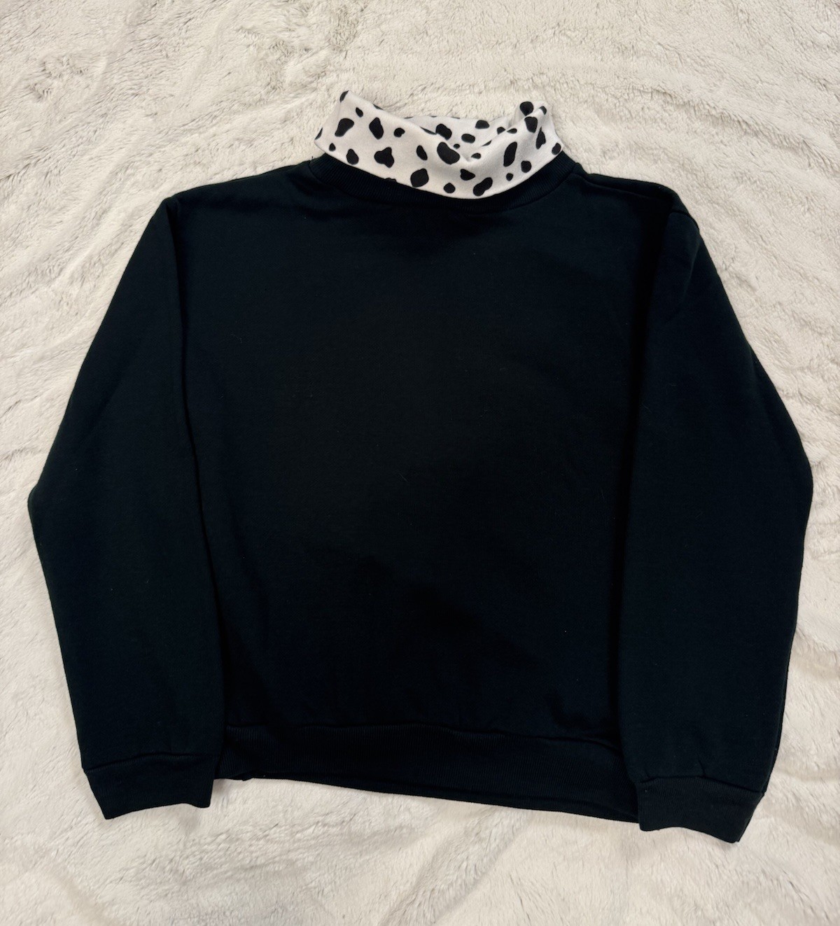 Basic Editions Dalmations Girls Size 7/8 Vintage Crewneck Turtleneck Sweater