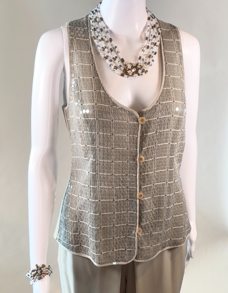 90’s Designer Armani Collezioni Sequined Vest & Coordinating Pants Wedding