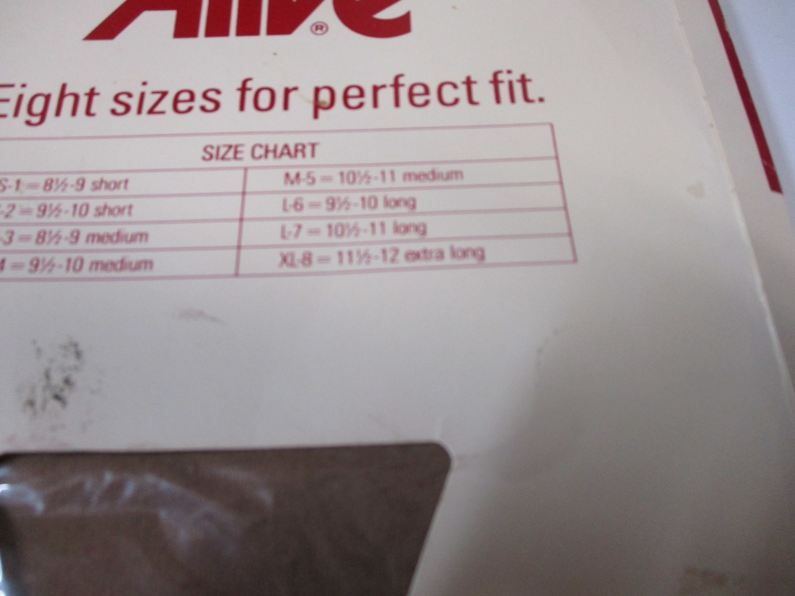 1PR VINTAGE HANES ALIVE RHT SUPPORT SHEER NYLON STOCKINGS SZ 11 1/2-12 XLONG MAY