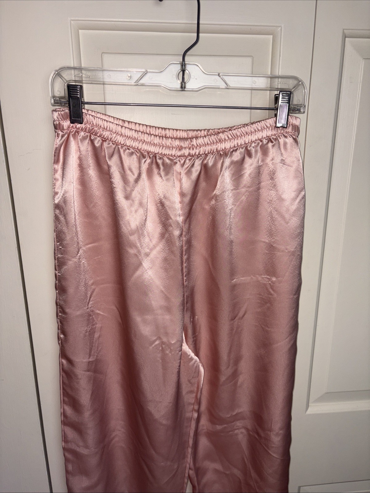 Vintage Victoria’s Secret Gold Label 2 Pc Pajama Sleepwear Set Medium pink Satin