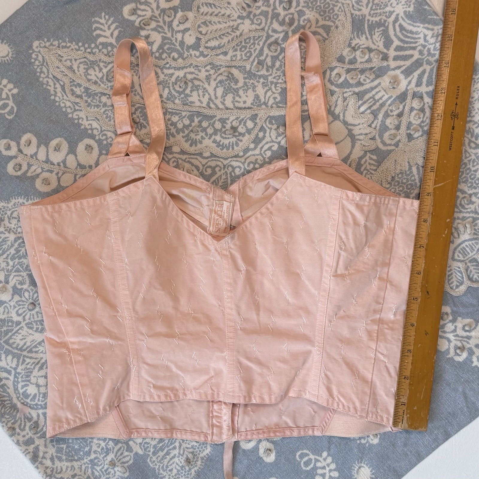 Antique Corset, 1930’s, Blush Pink, Spencer, Custom,