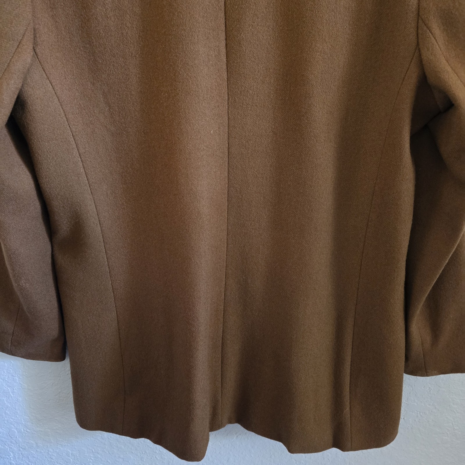 Vintage 100% Wool Brown Double Breasted Blazer Sz 12 90s Old Money Dark Academia