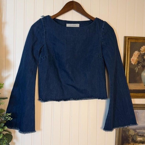 Vintage Bill Blass Denim Midi Skirt 26-28 Waist