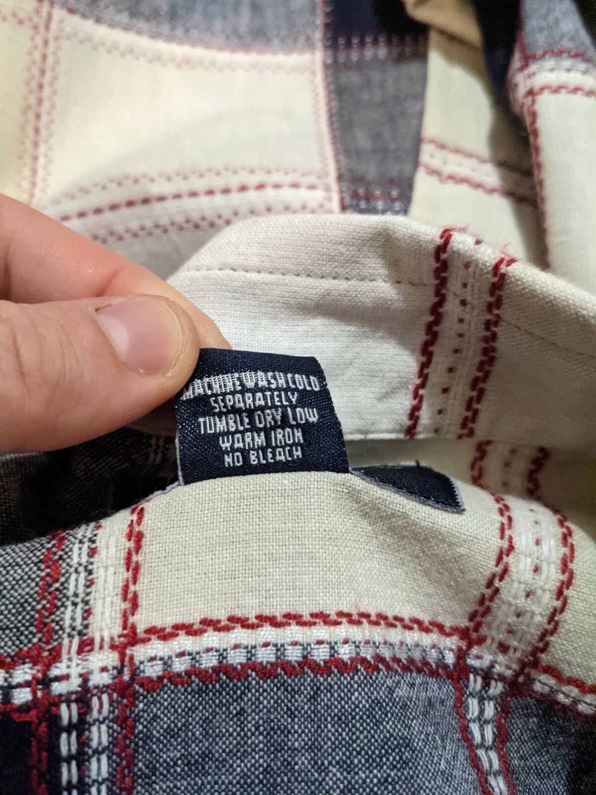 VTG Angelique Made In Heaven White Blue Plaid Button Shirt 100% Cotton Medium M