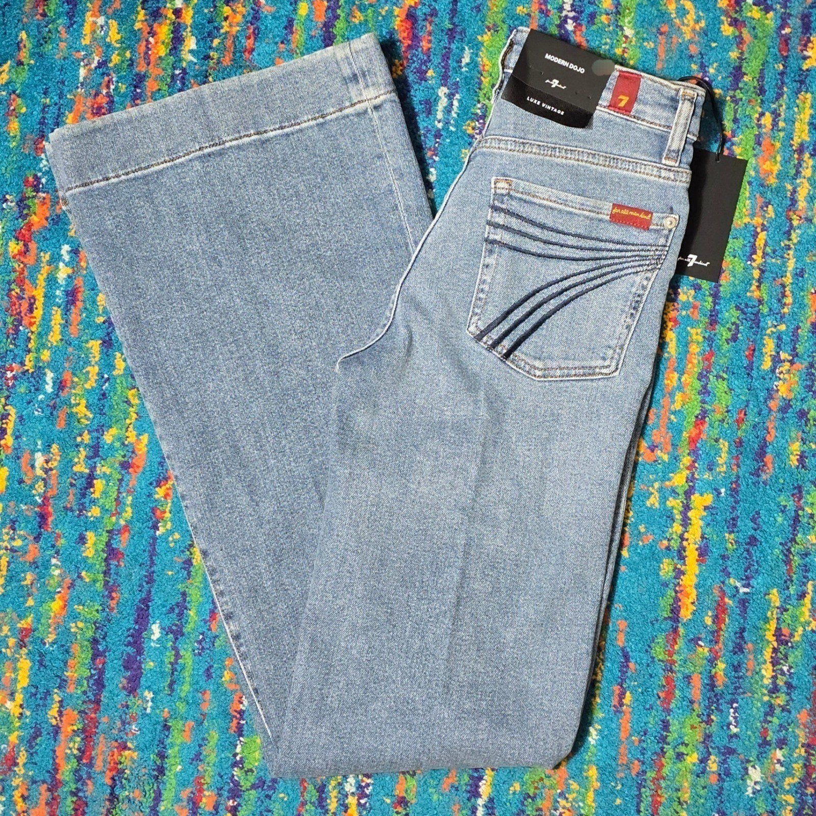 NWT 7 For All Mankind Modern Dojo Luxe Vintage Oceanstone Womens 30 x 34