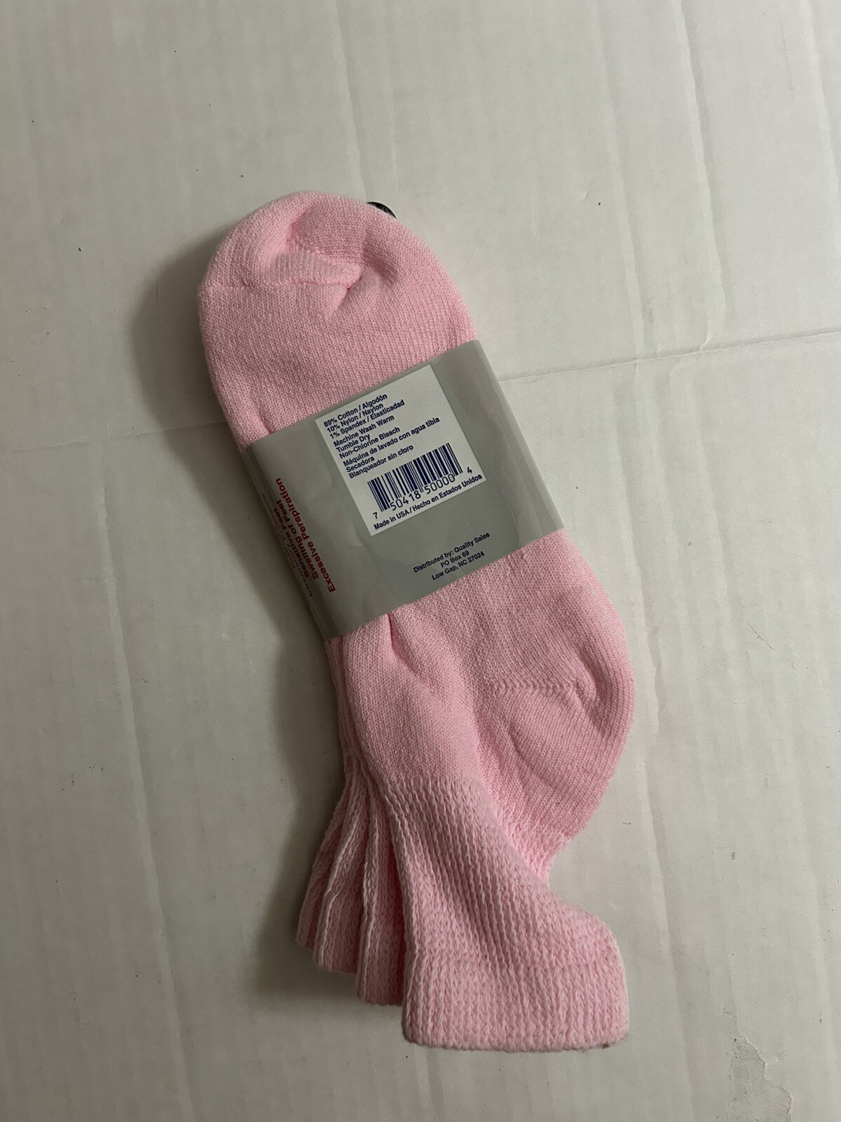 VTG NOS Foot Care Diabetic & Circulatory Pink 2 Pair Socks Size 9-11 USA Made
