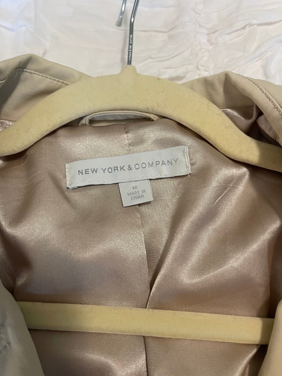 Vintage Newport News Beige Single Breasted Trench SzM