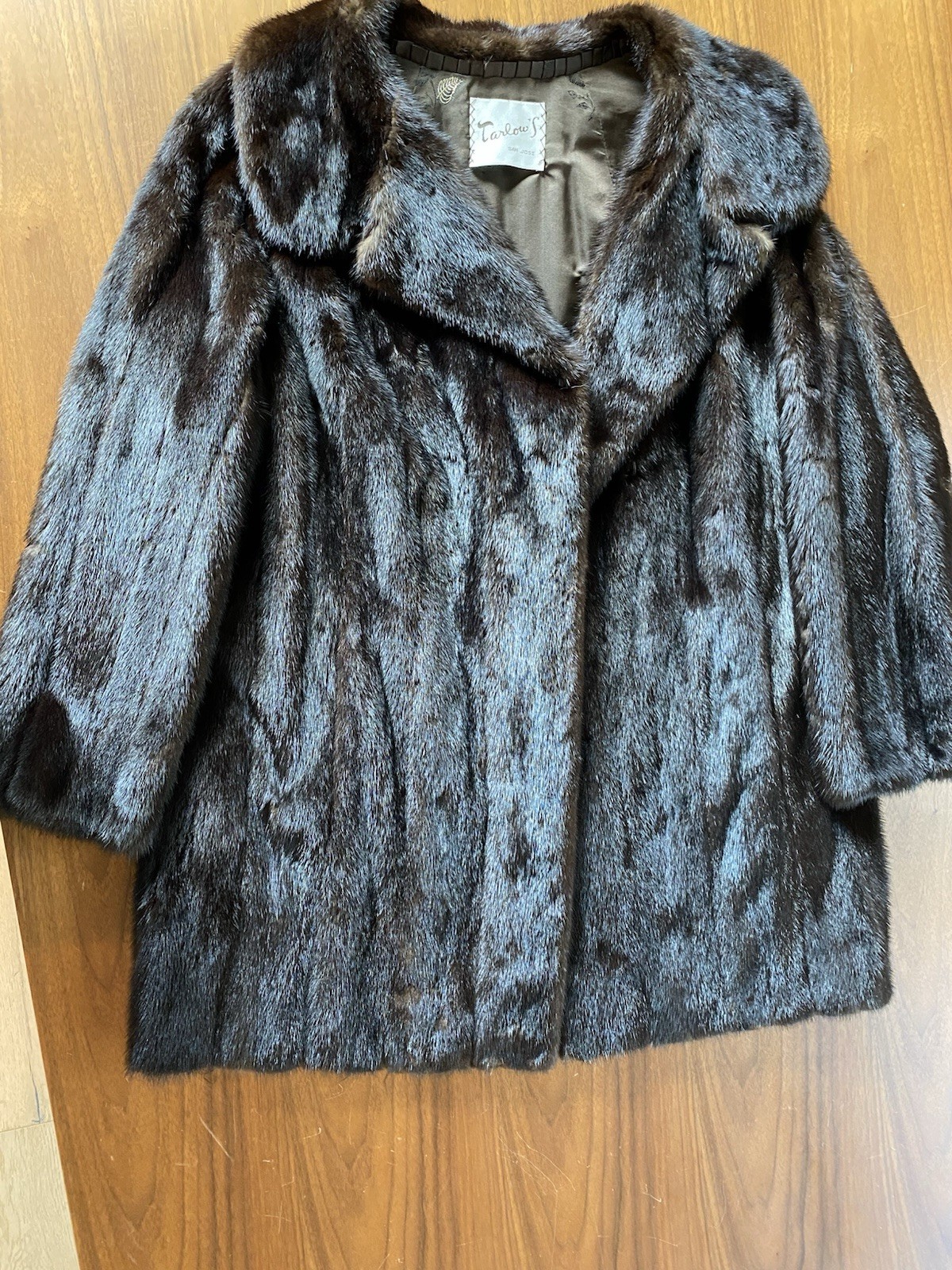 VTG TARLOWS SAN JOSE GENUINE BROWN MINK FUR Jacket