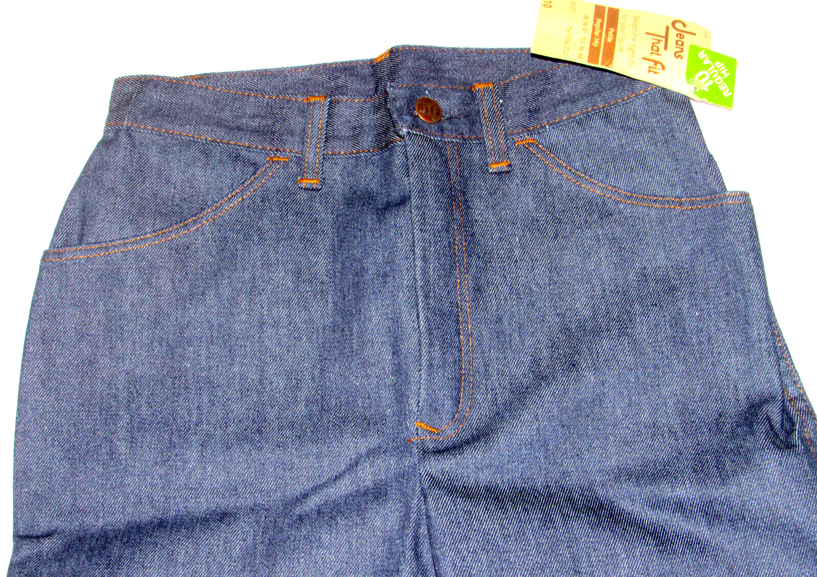 VTG 1970s SEARS UNUSED WOMEN’S JEANS! ‘JEANS THAT FIT’! 10 PETITE/REGULAR HIPS