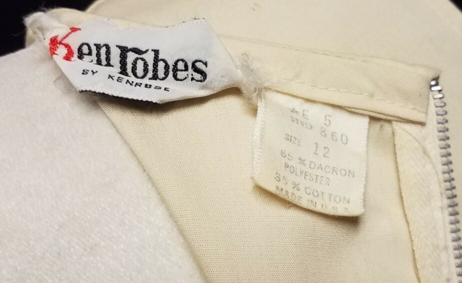 Vtg 60s Ken Robe by Kenrose House Dress Embroidered Elephant Sz12 Union Made
