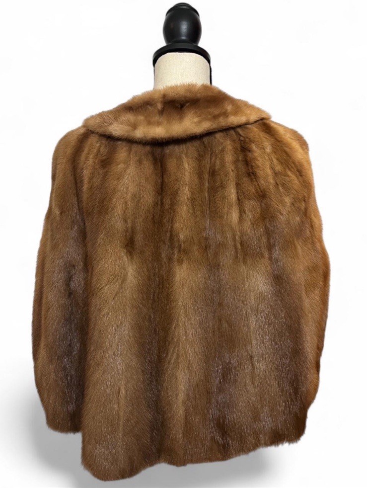 Autumn Haze Brown Mink Fur Jacket – Fur Material, Regular Size Type