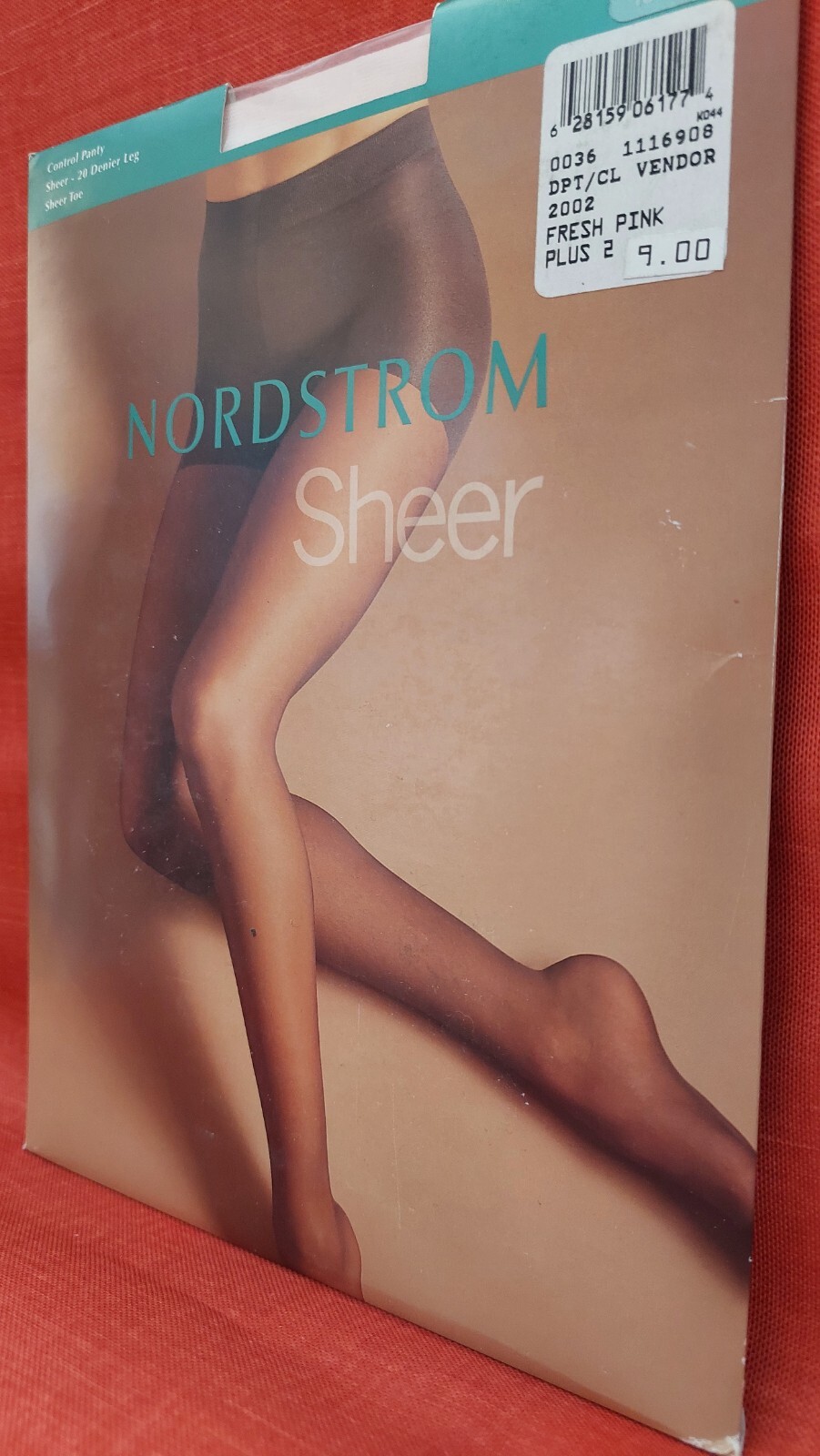 Vintage Pantyhose Rare Nordstrom Sheer Color Fresh Pink Size Plus BNOR