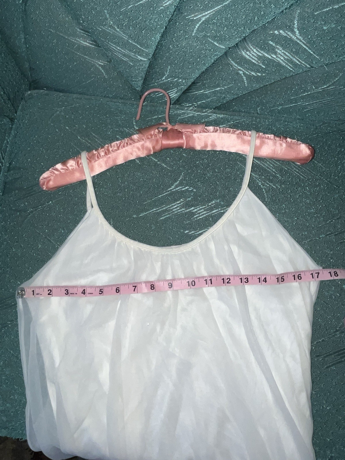 VTG INTIME Chiffon Nightgown Large White Ivory Lace Bridal Full Sweep Maxi Gown