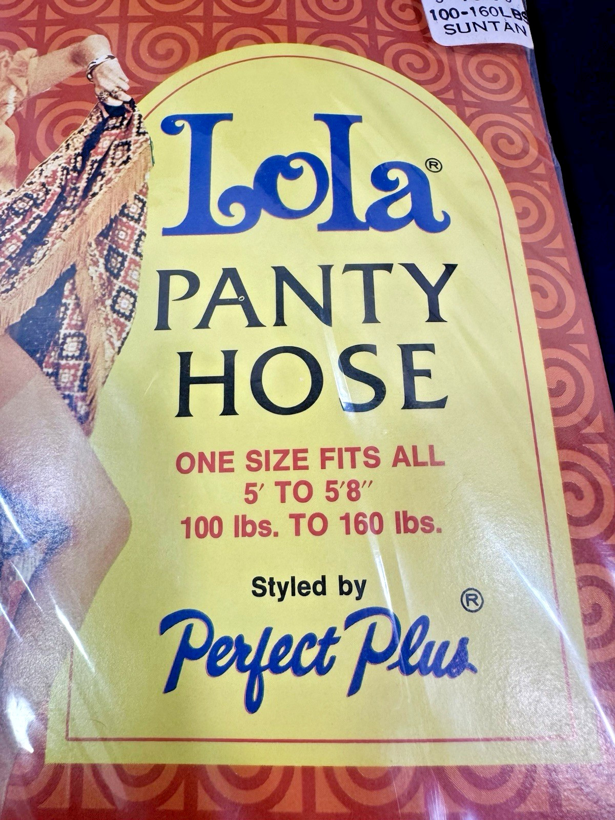 Vintage 1971 Lola Panty Hose Suntan Lot 2 NOS Mod Retro Hosiery 5′-5’8 100-160lb
