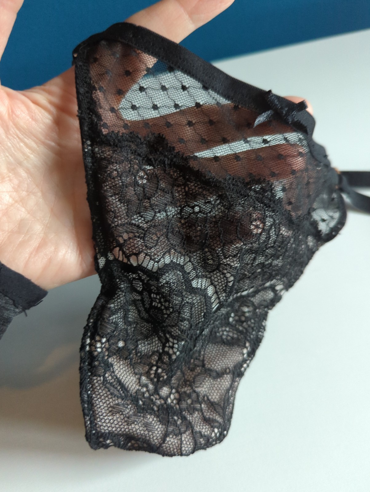 Vtg Victoria’s Secret Nylon THONG V String L Panties NOS NWT Y2K HTF Retro Style
