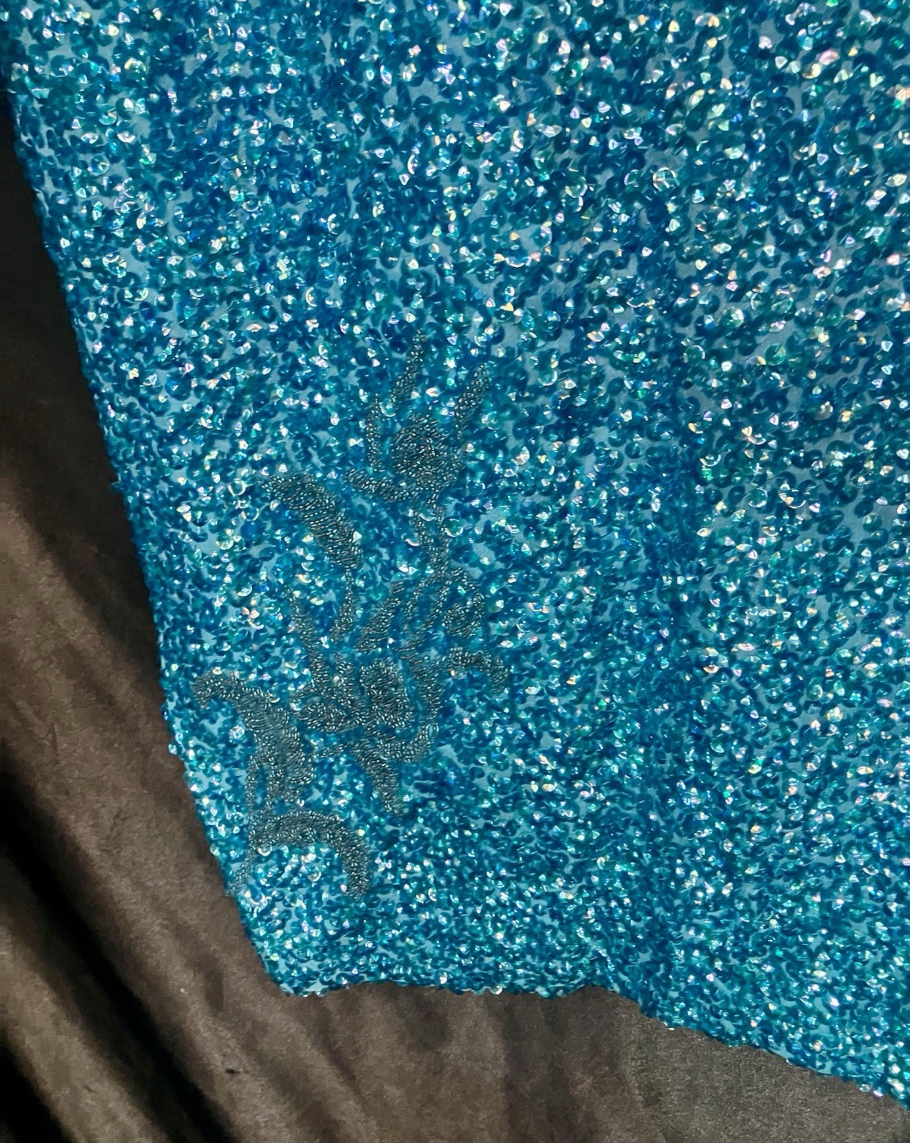 Bruce Arnold Beaded Sequined Silk Flapper Dress Size 12 Hong Kong 1950’s Vintage