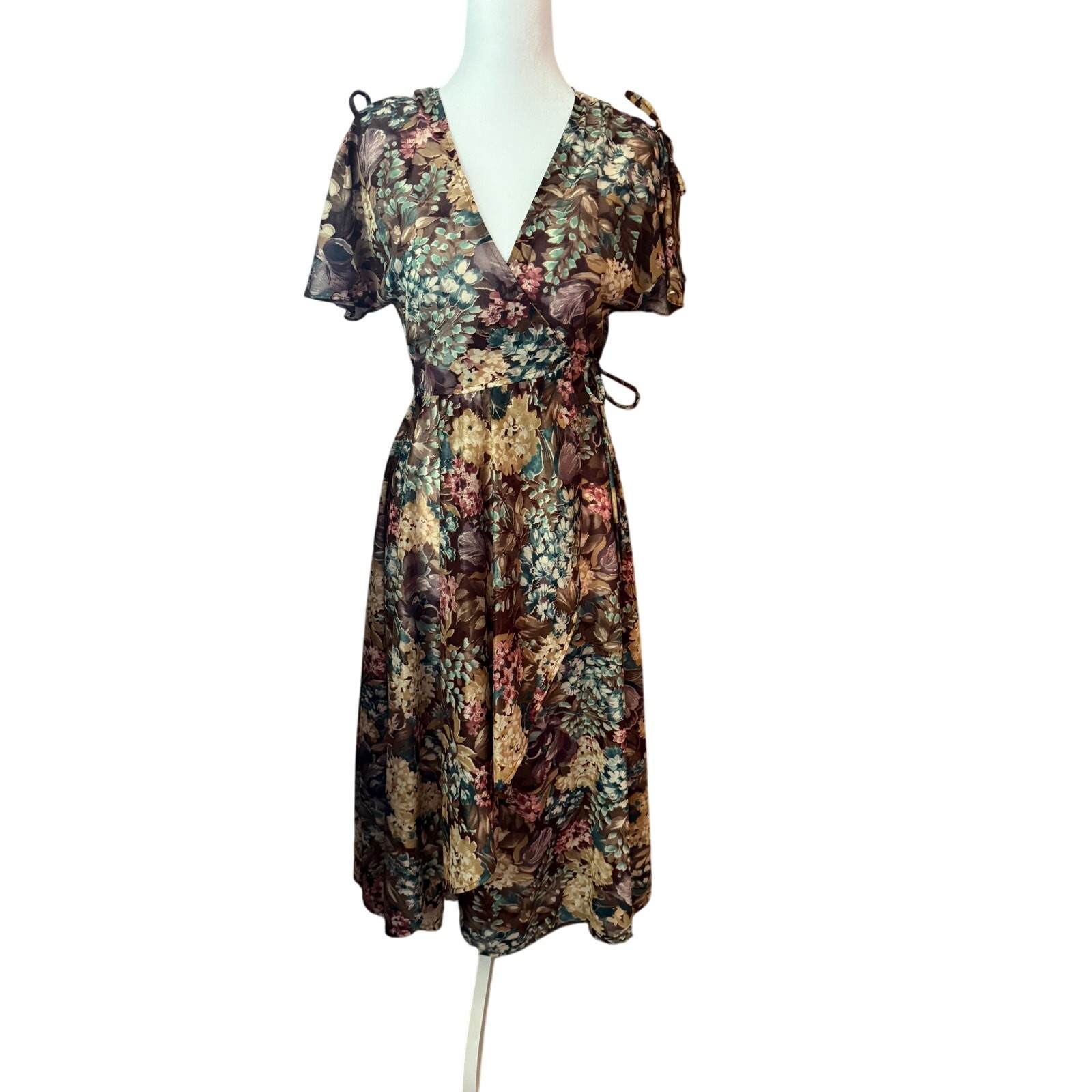 Vintage Floral Wrap Dress 70’s