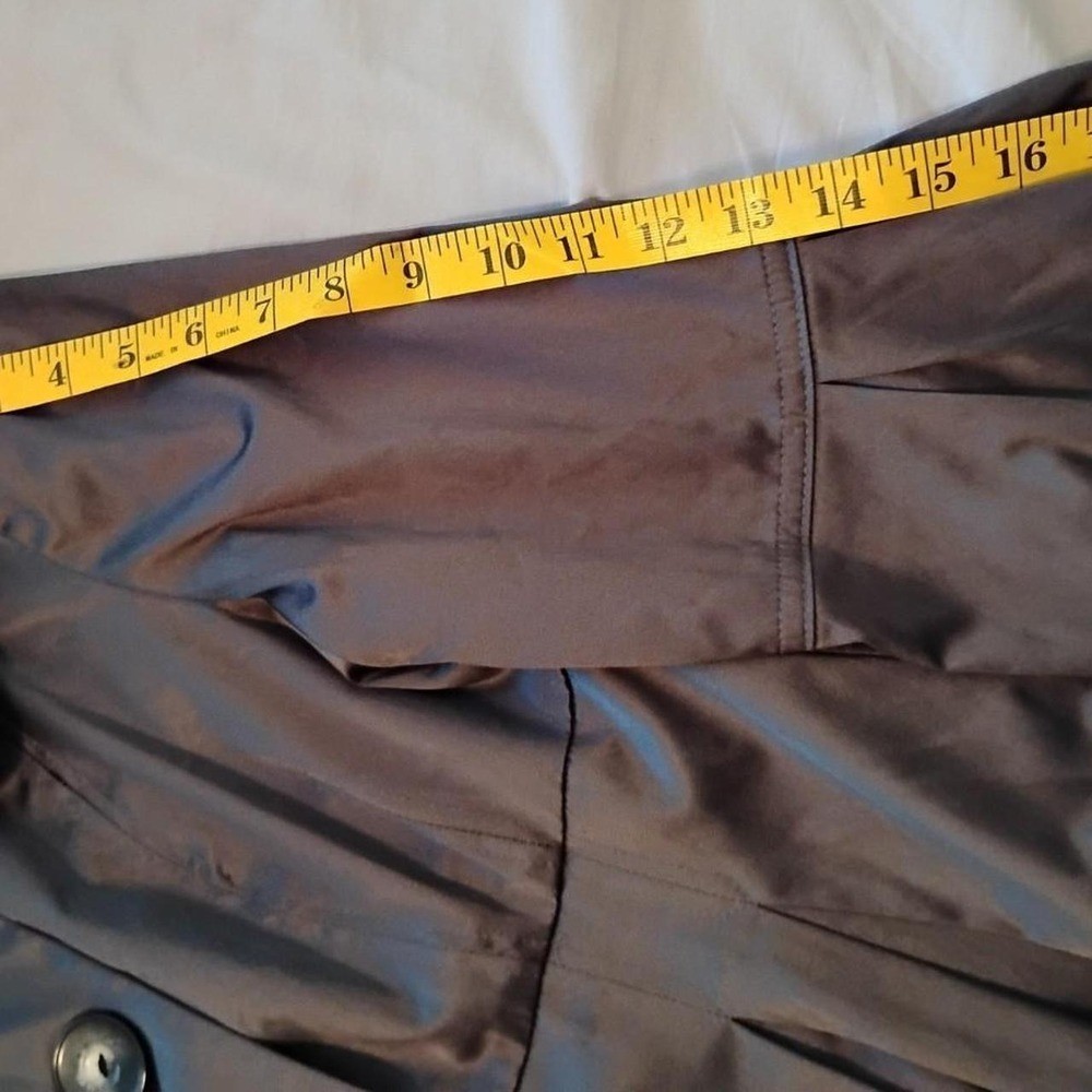 Y2K Vintage BCX Metallic Dark Vampy Trench Coat Dress 🌟 Fit & Flare Babydoll