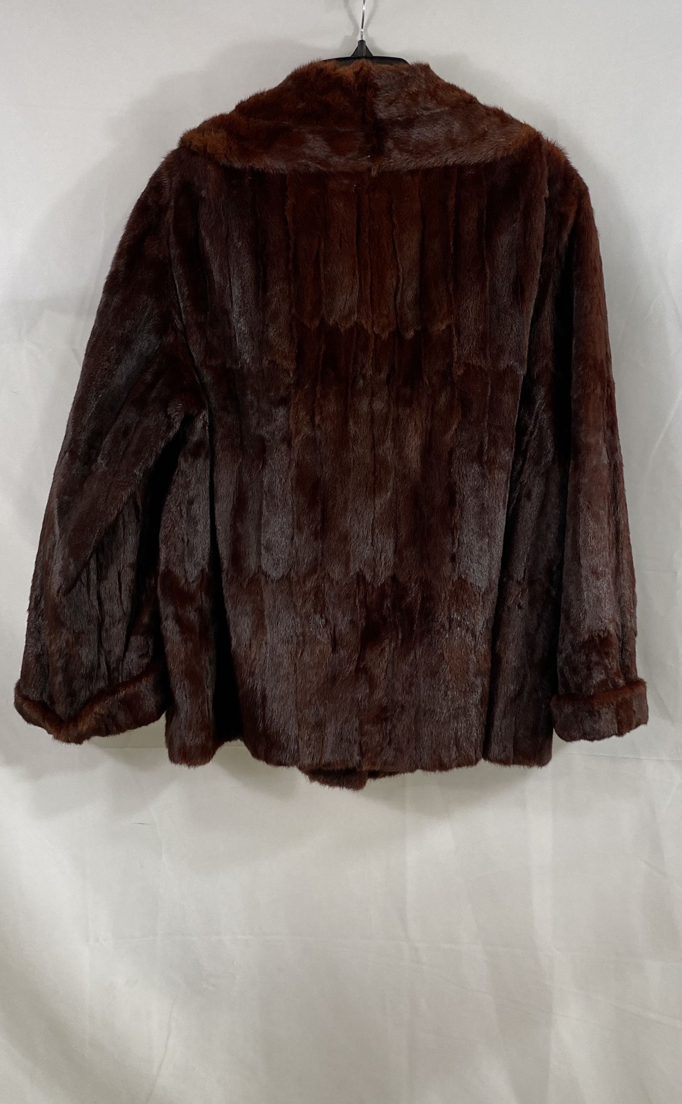 Vintage Pelta Furs Women’s Red Real Fur Double Breasted Jacket Coat 50 Bust