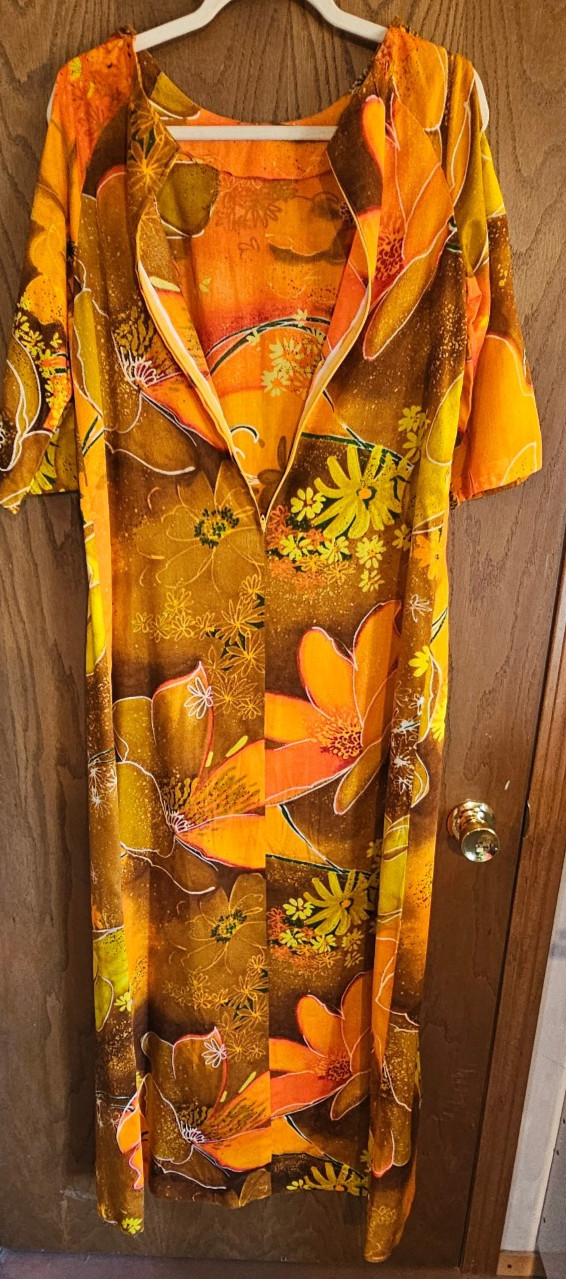 Vintage 60s 70’s Handmade Women’s Shift Hawaiian Bright Retro
