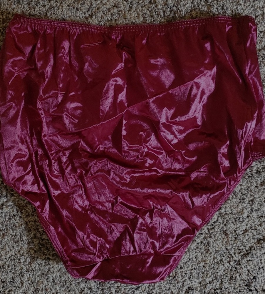 Vintage Solange SECOND SKIN Satin Full Brief Granny Panties, Sz 14/16, XL; NWT!