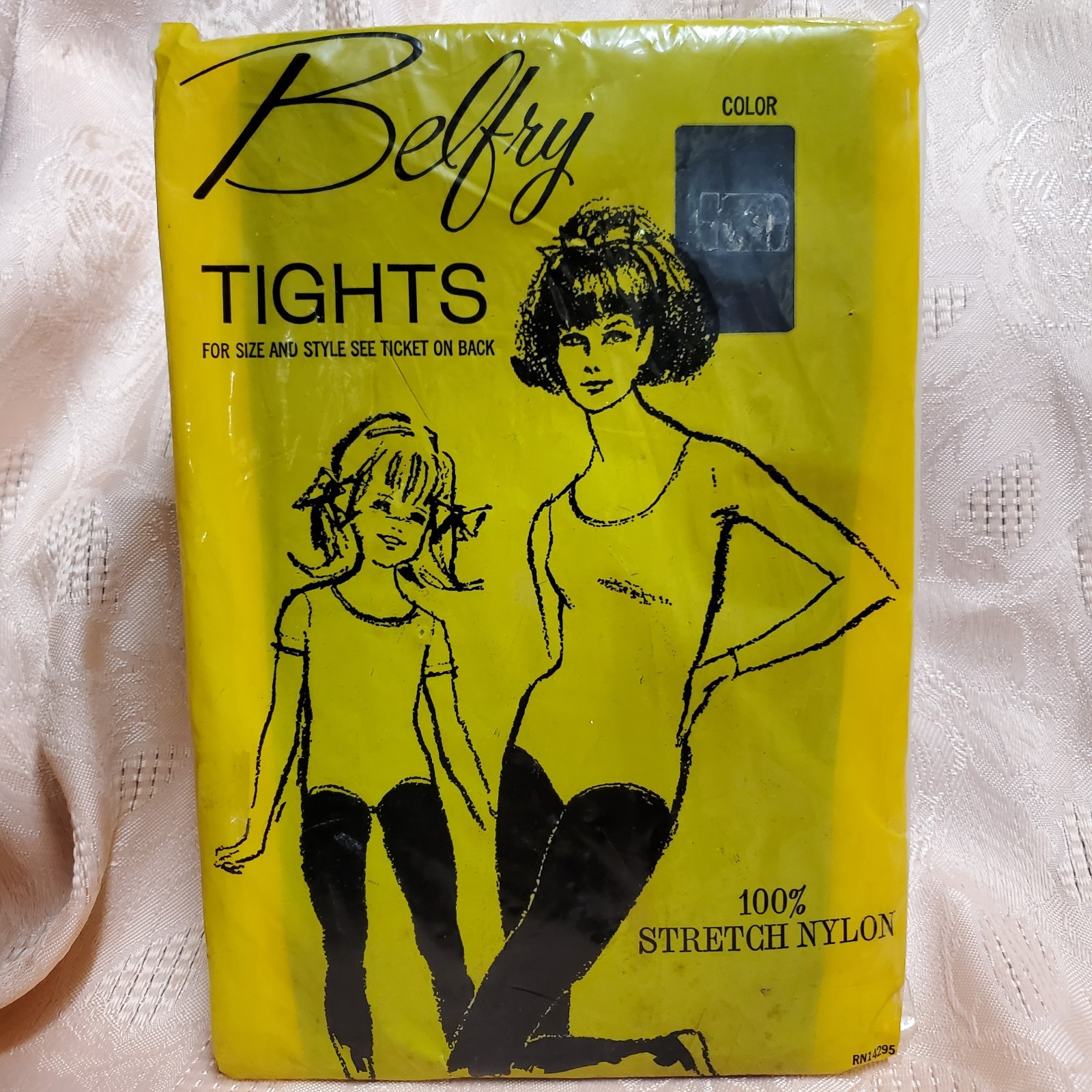 Vintage Belfry Full Fashioned Leotard B Medium Black Unused in Package