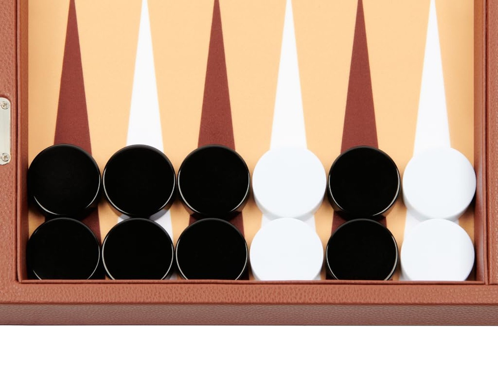 Silverman & Co. 19-inch Premium Backgammon Set – Desert Brown Board