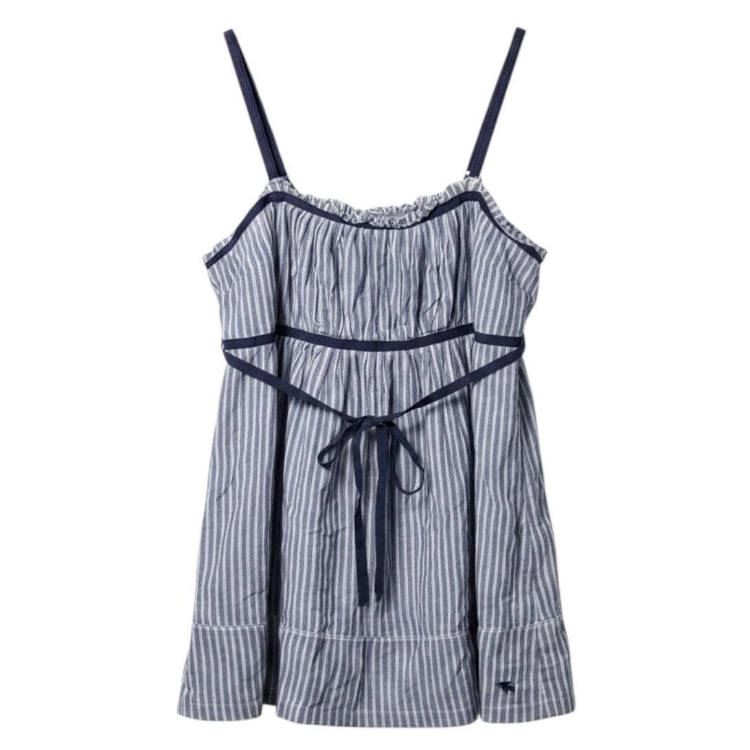 VTG Abercrombie & Fitch Babydoll Top Blue Striped Y2K Bella Swan Fairy Women Med
