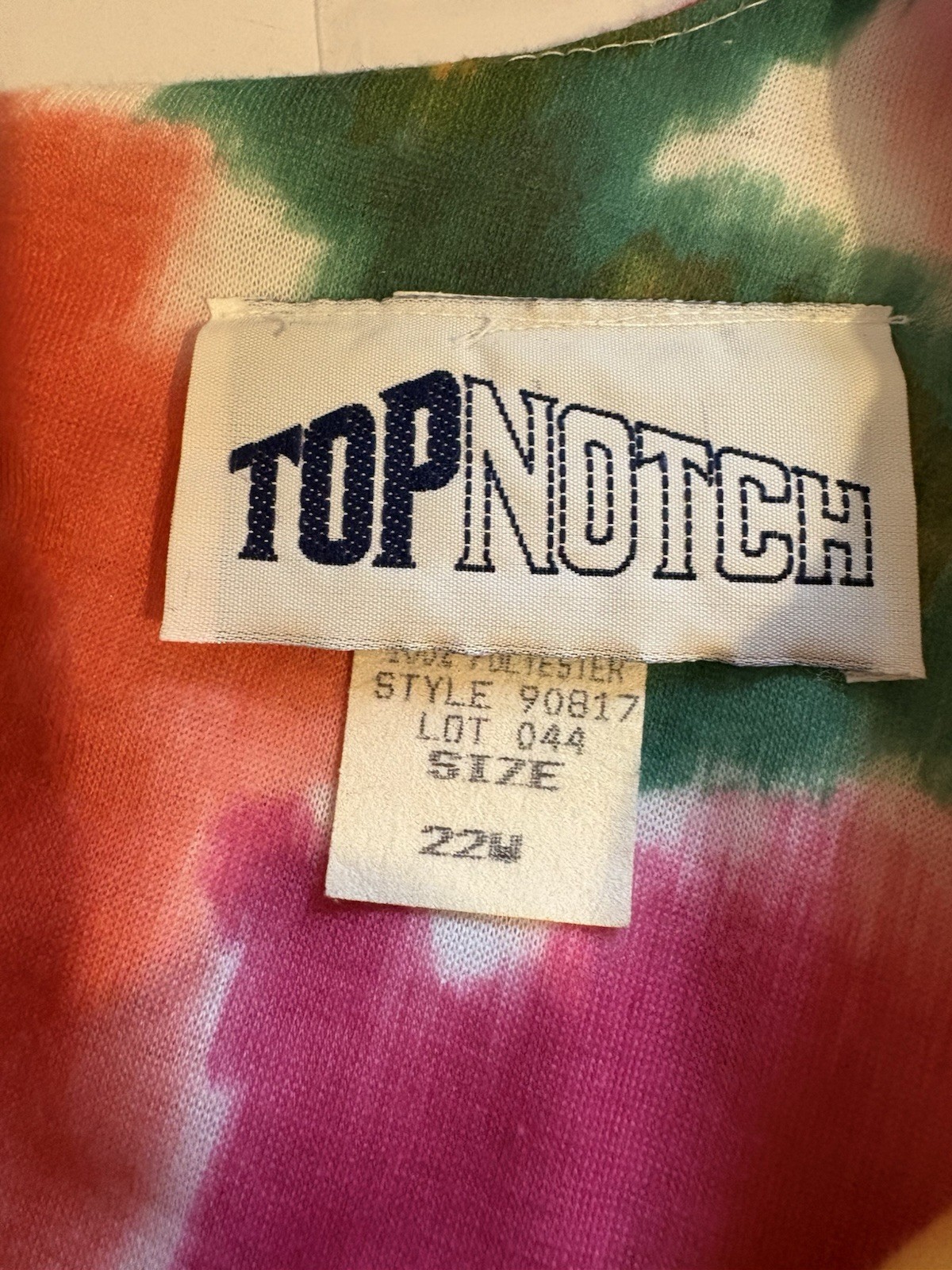 Top Notch Vintage 80s Watercolor Floral Dress Plus Size 22W Drop Waist Pleated