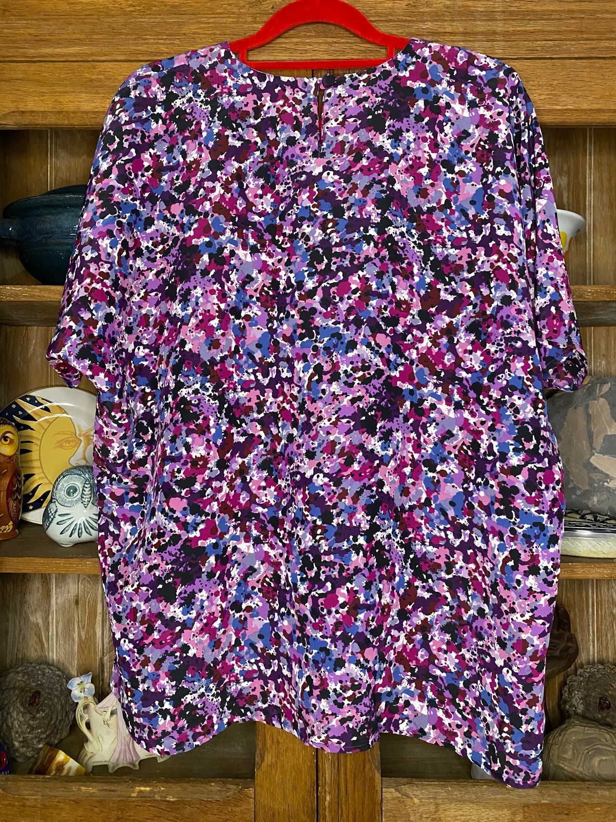Purple Print Blouse Size 12