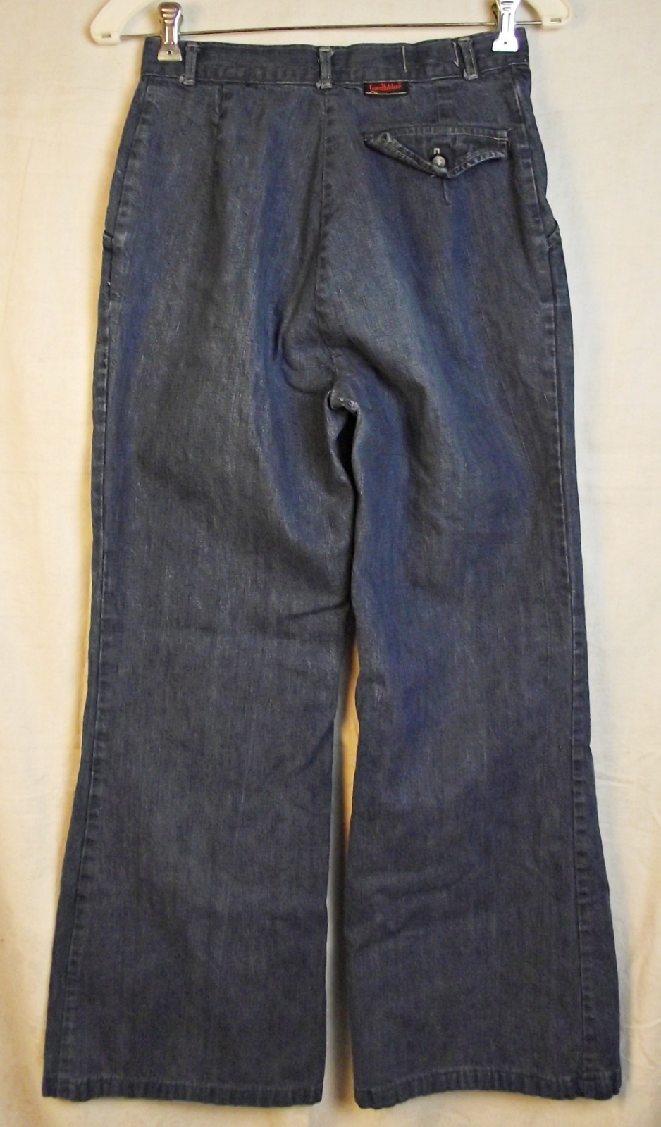 AUTHENTIC LANDLUBBER Vintage 1970s Jeans High Waisted Bell Bottoms 28W USA