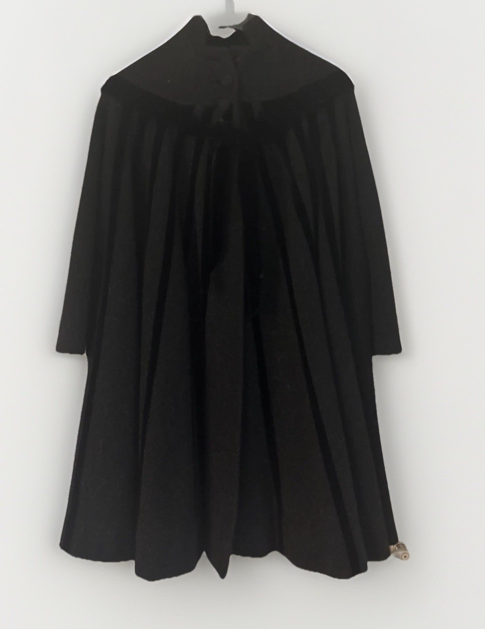 Vintage 1950s Lilli Ann Black Mohair Princess Coat Swing Fit Flare San Francisco