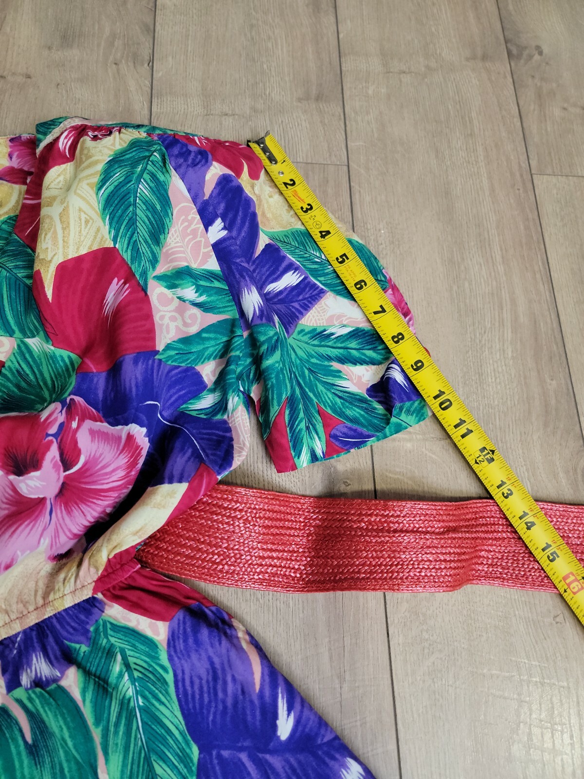 Vintage Carol Anderson Tropical Floral Tea Garden Party Dress Size 6