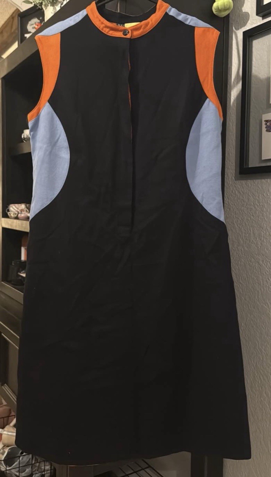 Women’s 14 vintage Harve Benard by Bernard Holtzman mod mini color block dress