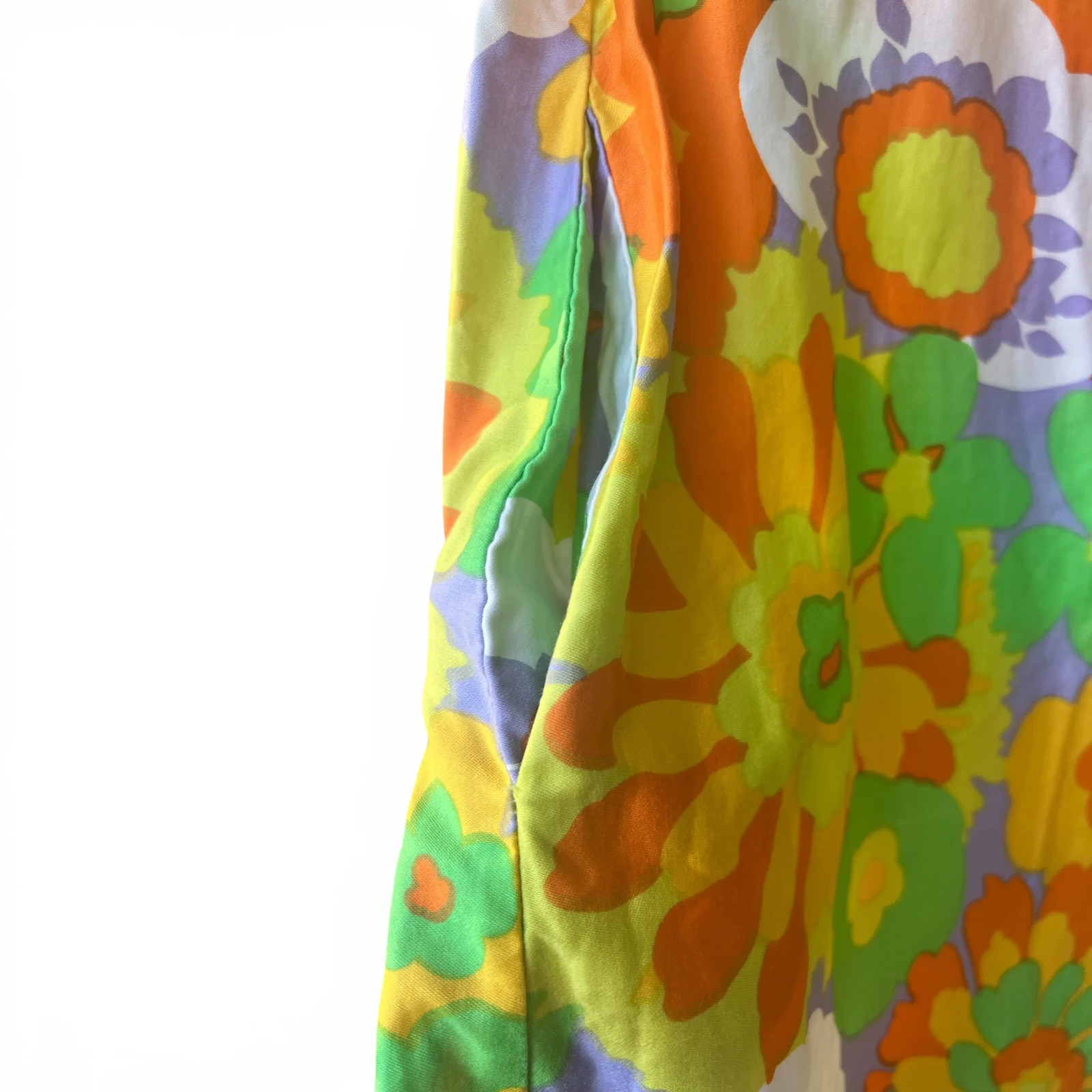 True Vintage 60s Bold Maximalist Floral Dress, Made in Japan, Mod Style, Size S