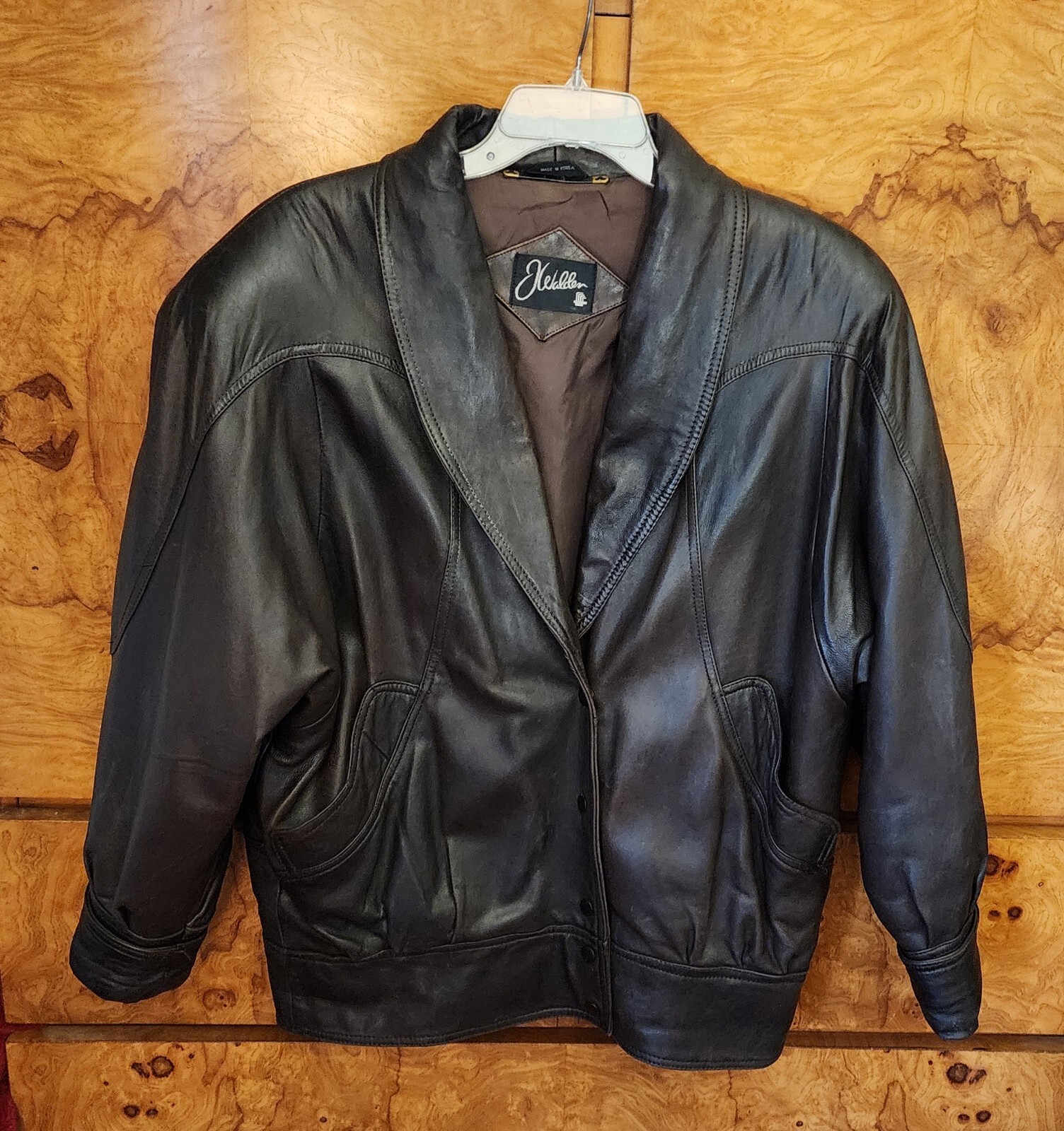 VINTAGE 90’S ERA J. WALDEN BROWN LEATHER COAT ~ 11/12