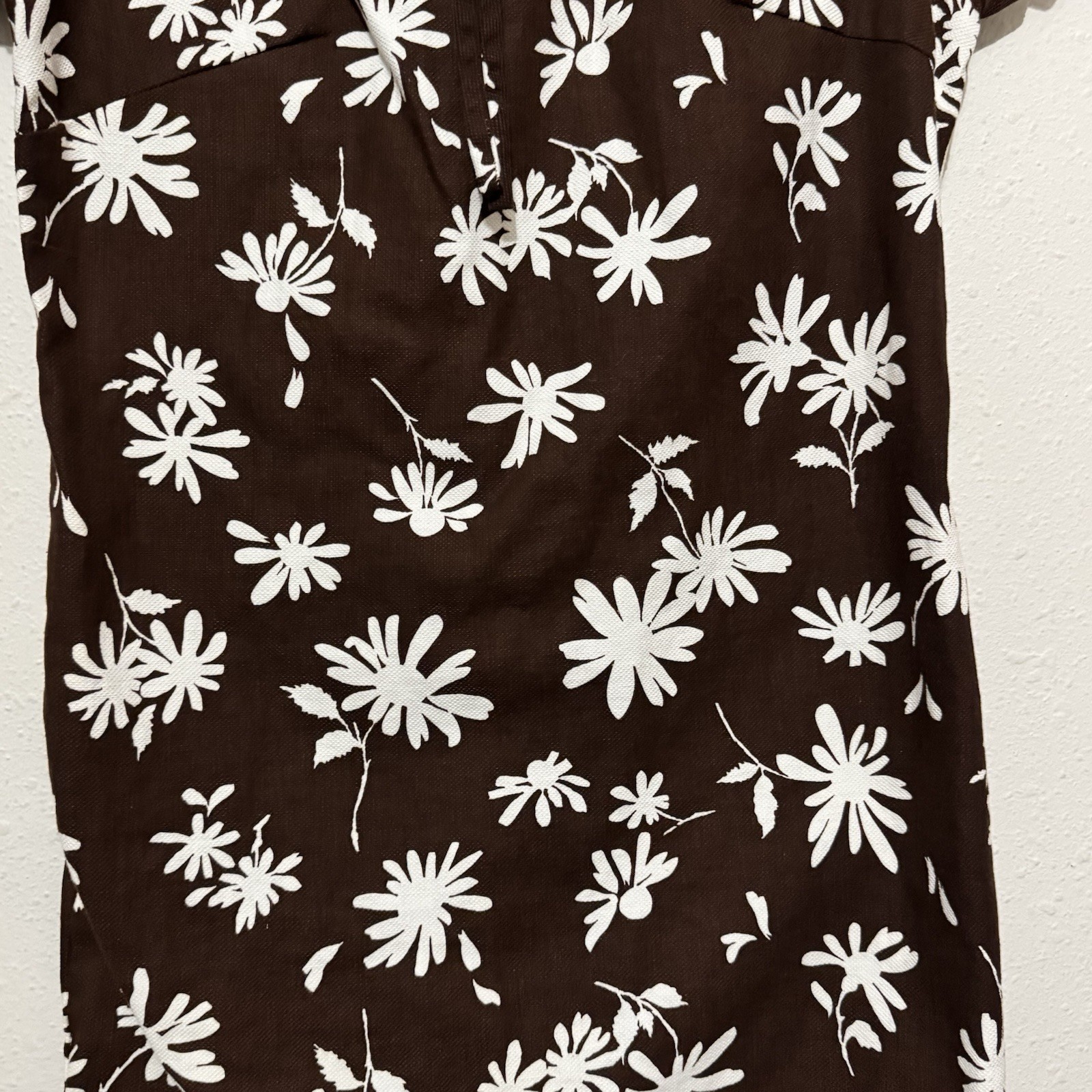 Vintage 60s Mod Mini Dress floral shift MCM size Medium gogo summer Daisy