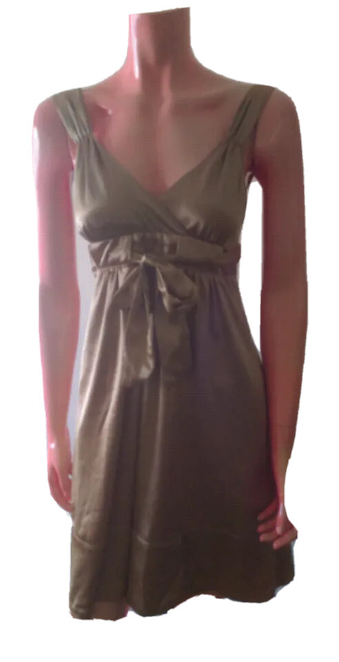 Mink Pink Light Weight Knee Length Womens Dress Dusty Gold Blended Fabric Size M