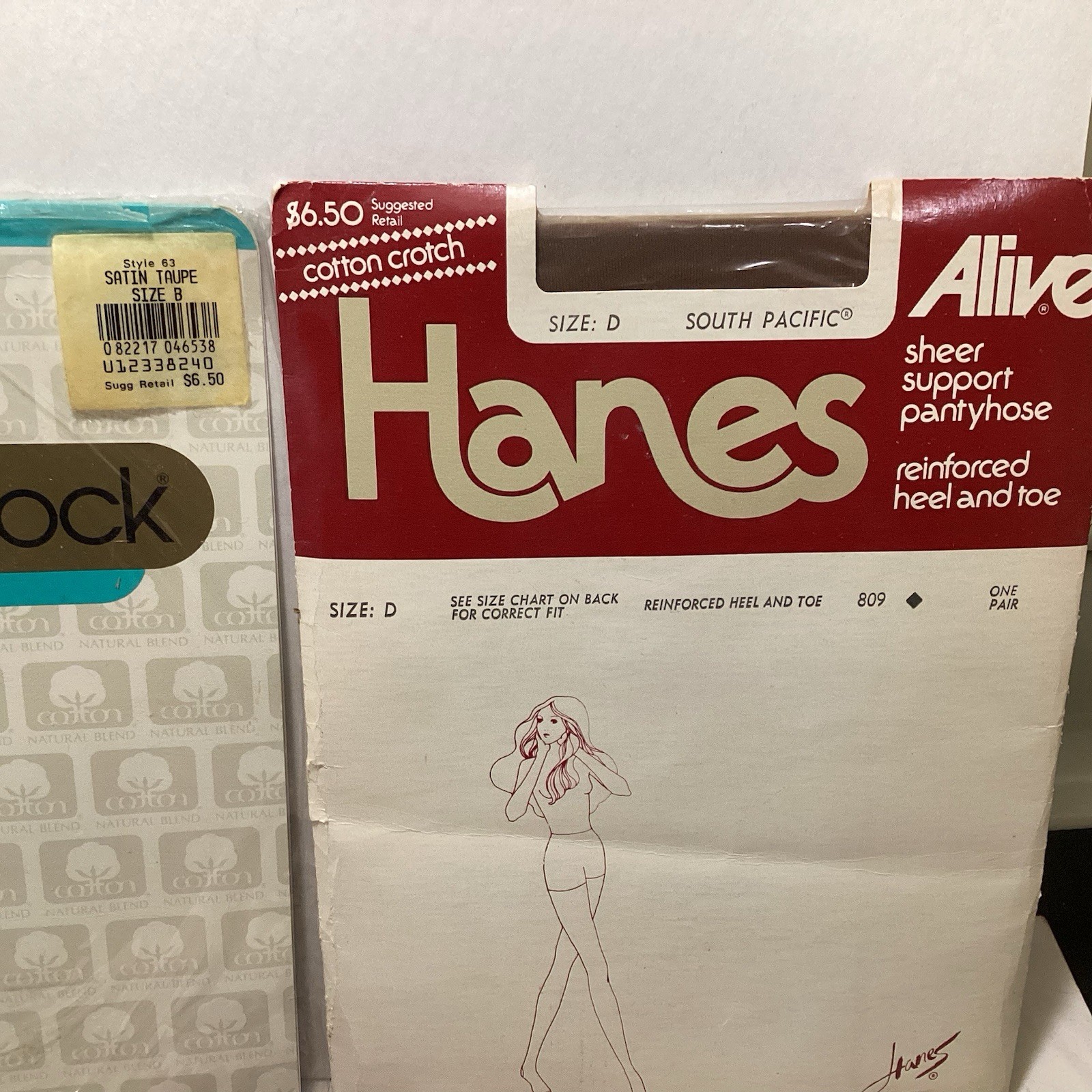 VTG LOT OF 7 PAIRS OF NOS STOCKINGS PANTYHOSE VARIOUS SIZES & COLORS HANES ETC.