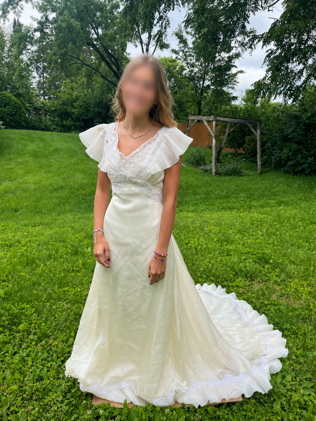 1970s William Cahill California Wedding Dress XS/sz 0, Cream Color
