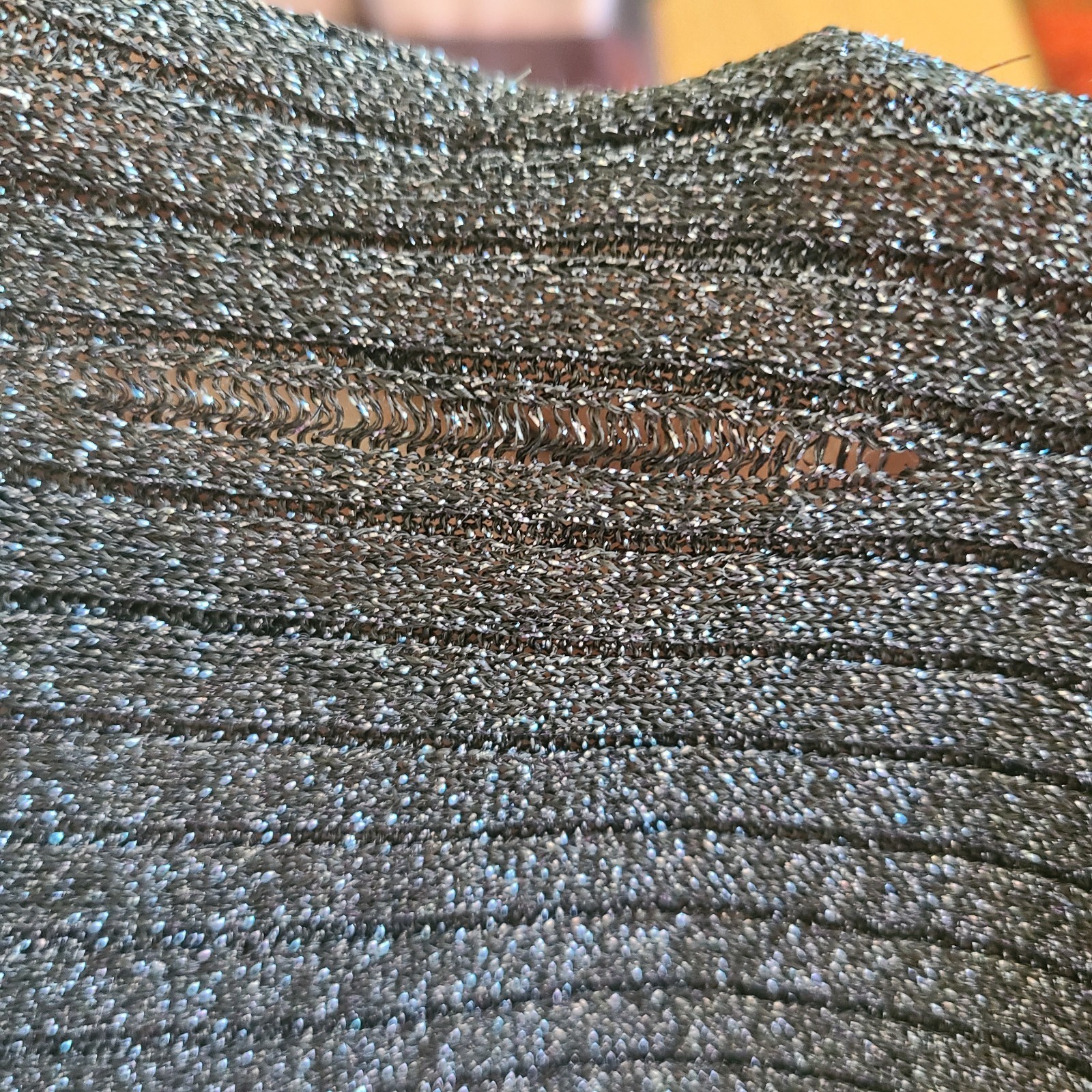 Vintage 1970’s black lurex v-neck long sleeve too by Renée Tener for Outlander