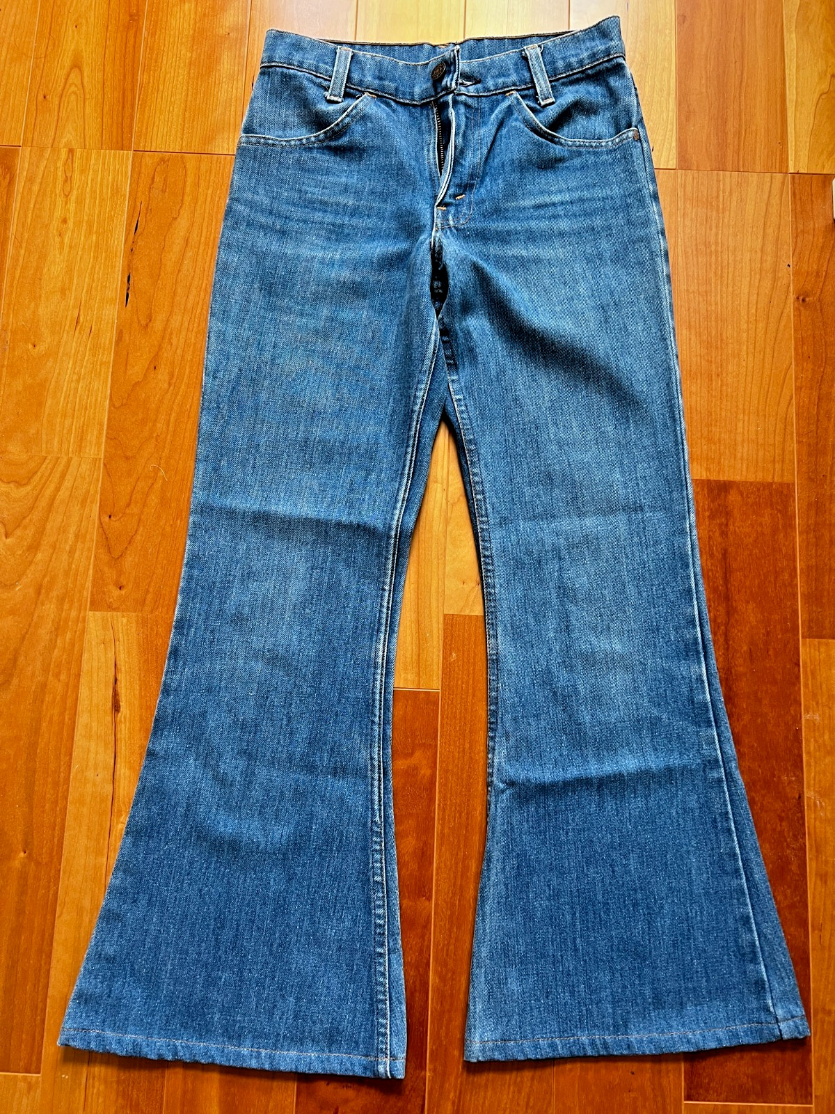 Vintage 70s Levi’s 689 Orange Tab Flare Bell Bottom Talon 42 W26 L31 (Fits L27)