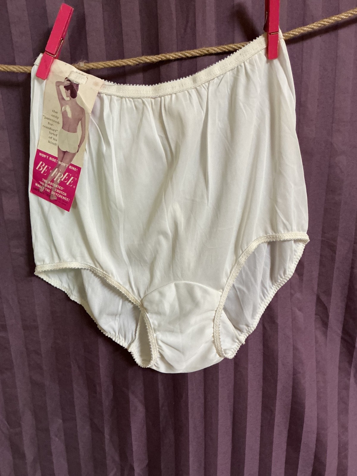 VINTAGE BE FREE GRANNY PANTIES NO BIND CROTCH GUSSET NWT
