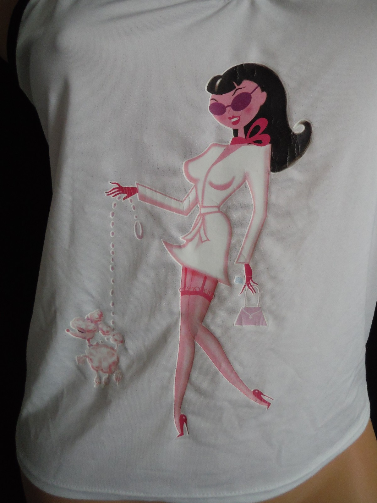 Super Rare FREDERICKS of HOLLYWOOD New VTG 80s/90s Tank Top Socialite & Poodle M