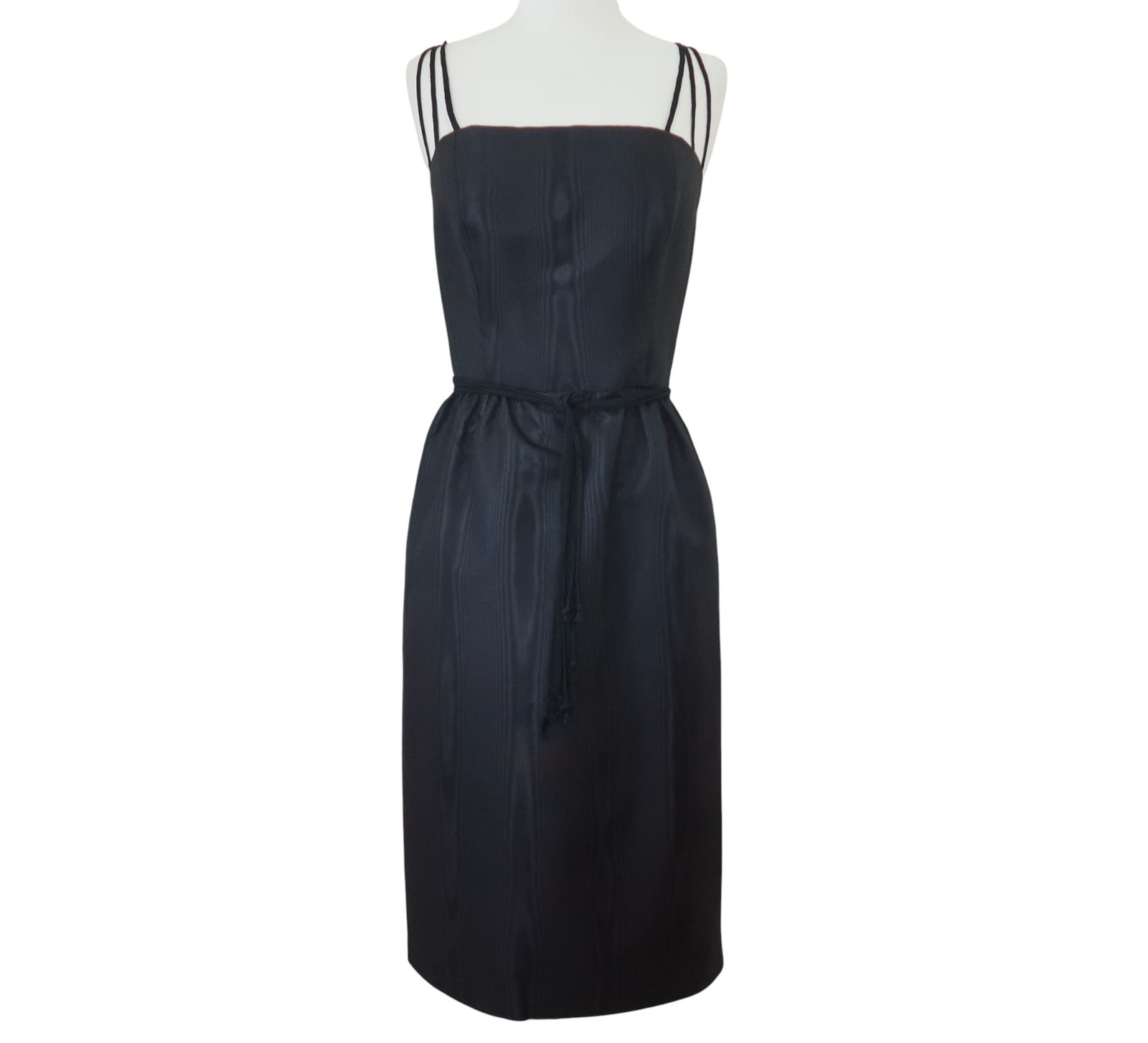 vtg 60s VICTOR COSTA faille cocktail dress sz M *flaw