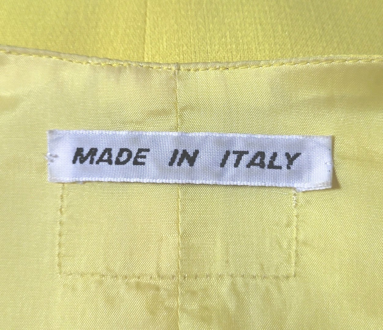 Vintage 80s 90s Byblos Yellow Bustier Style Pearls Embellished Top Italy 42 6