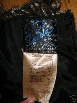 Vintage 1980’s black rose gold Zandra Rhodes handpainted cocktail dress MINT